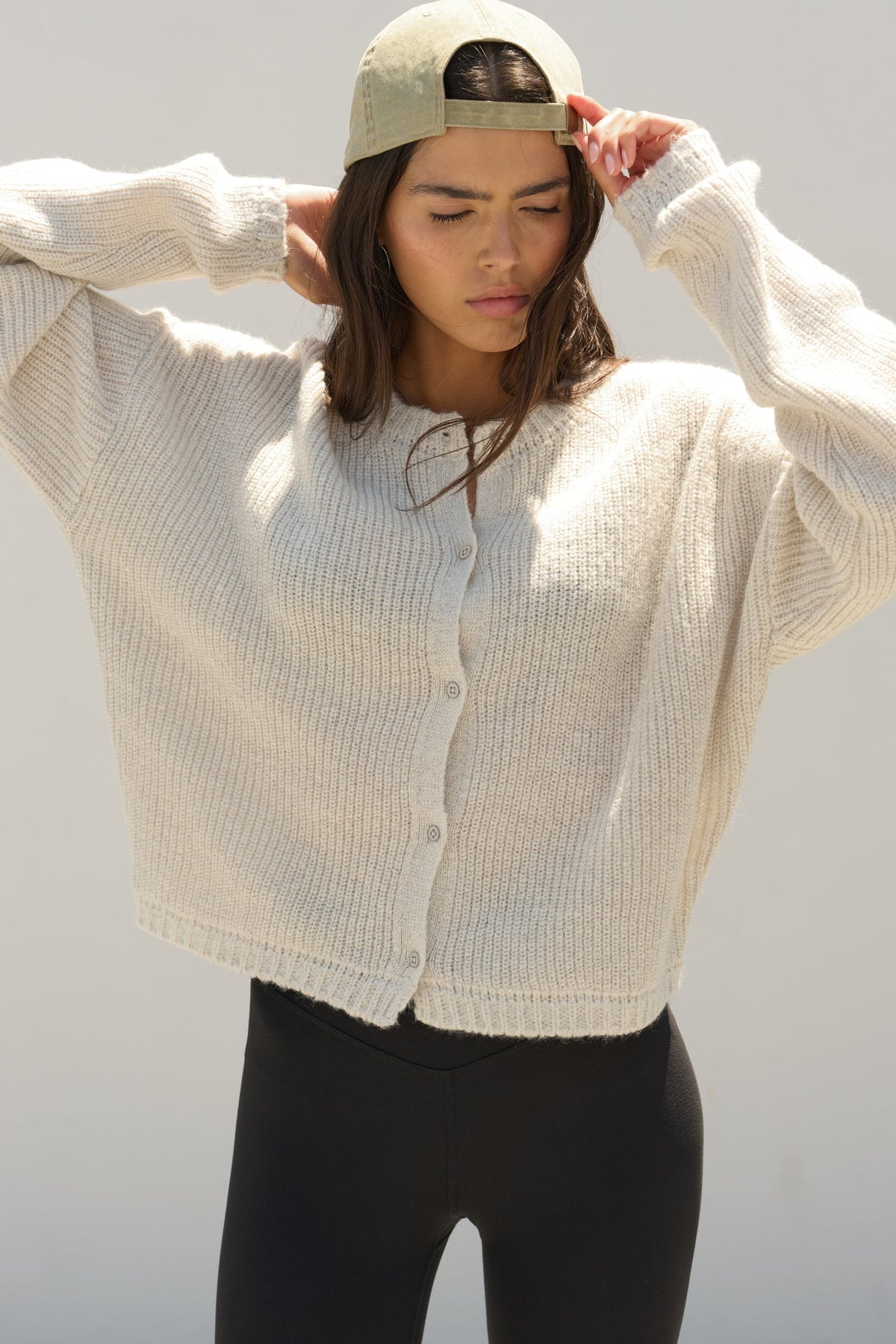 Button Front Knit Cardigan