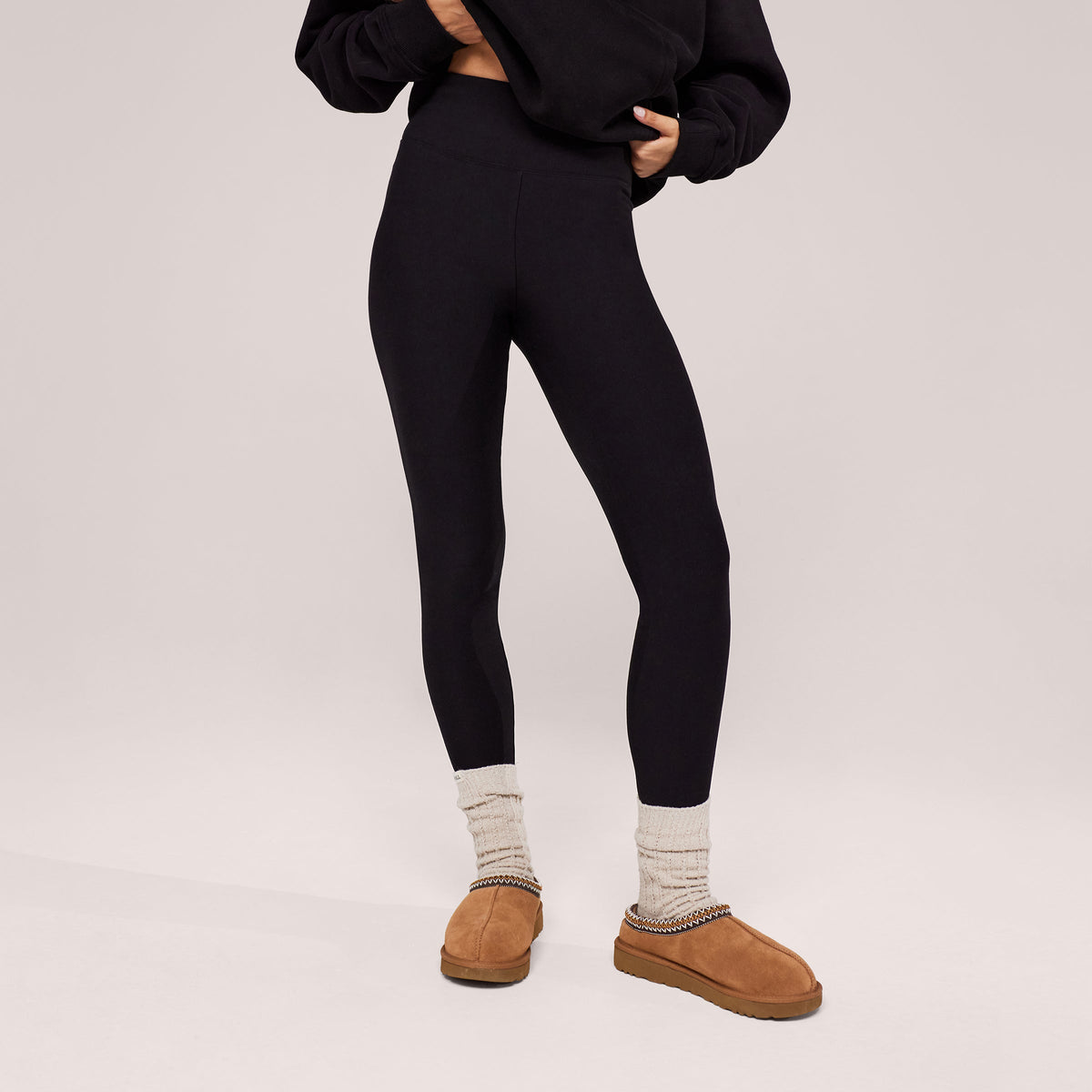 Winter Everyday Fleece-Lined Leggings - Black