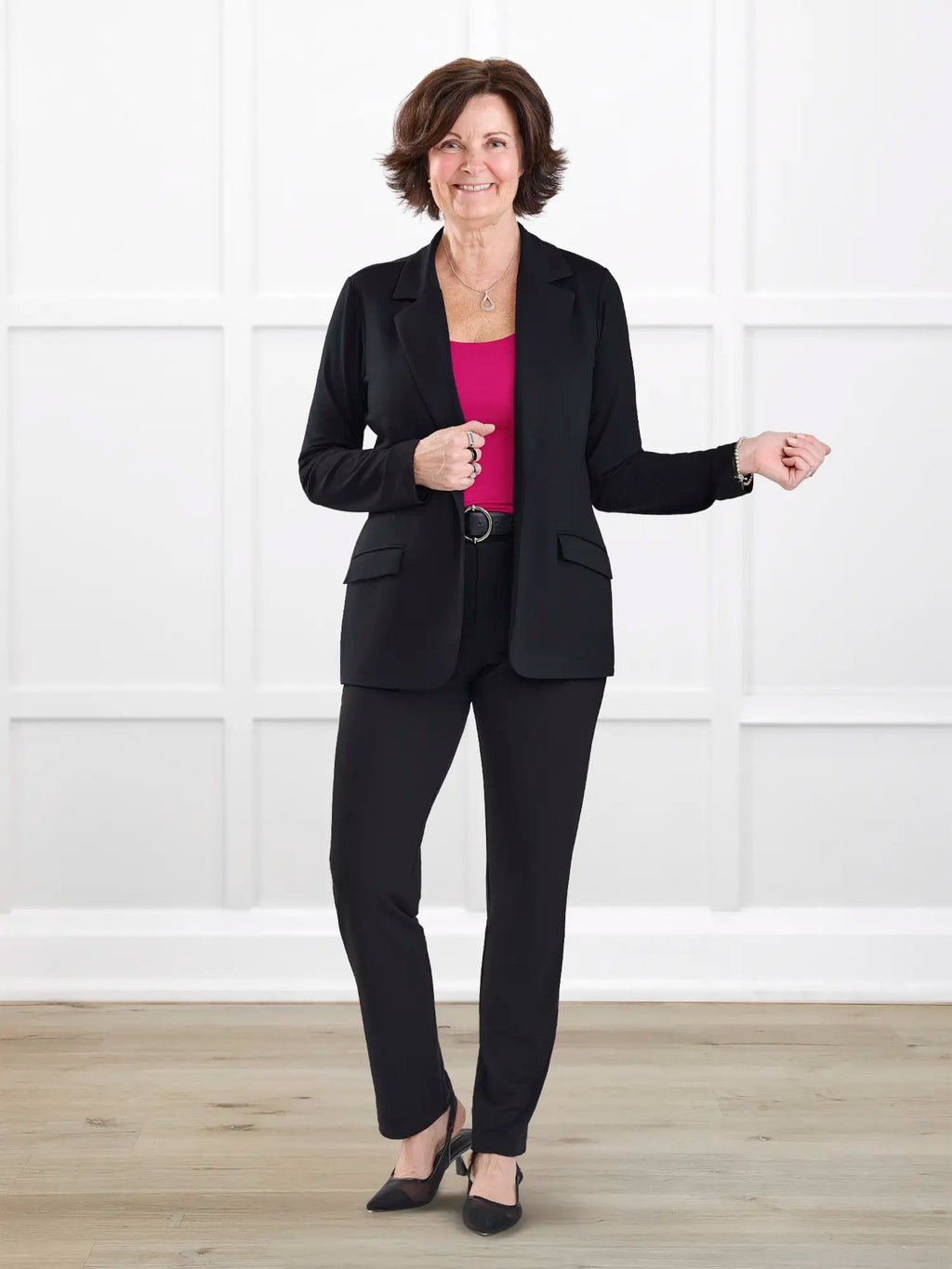 Asia mid-rise slim pant